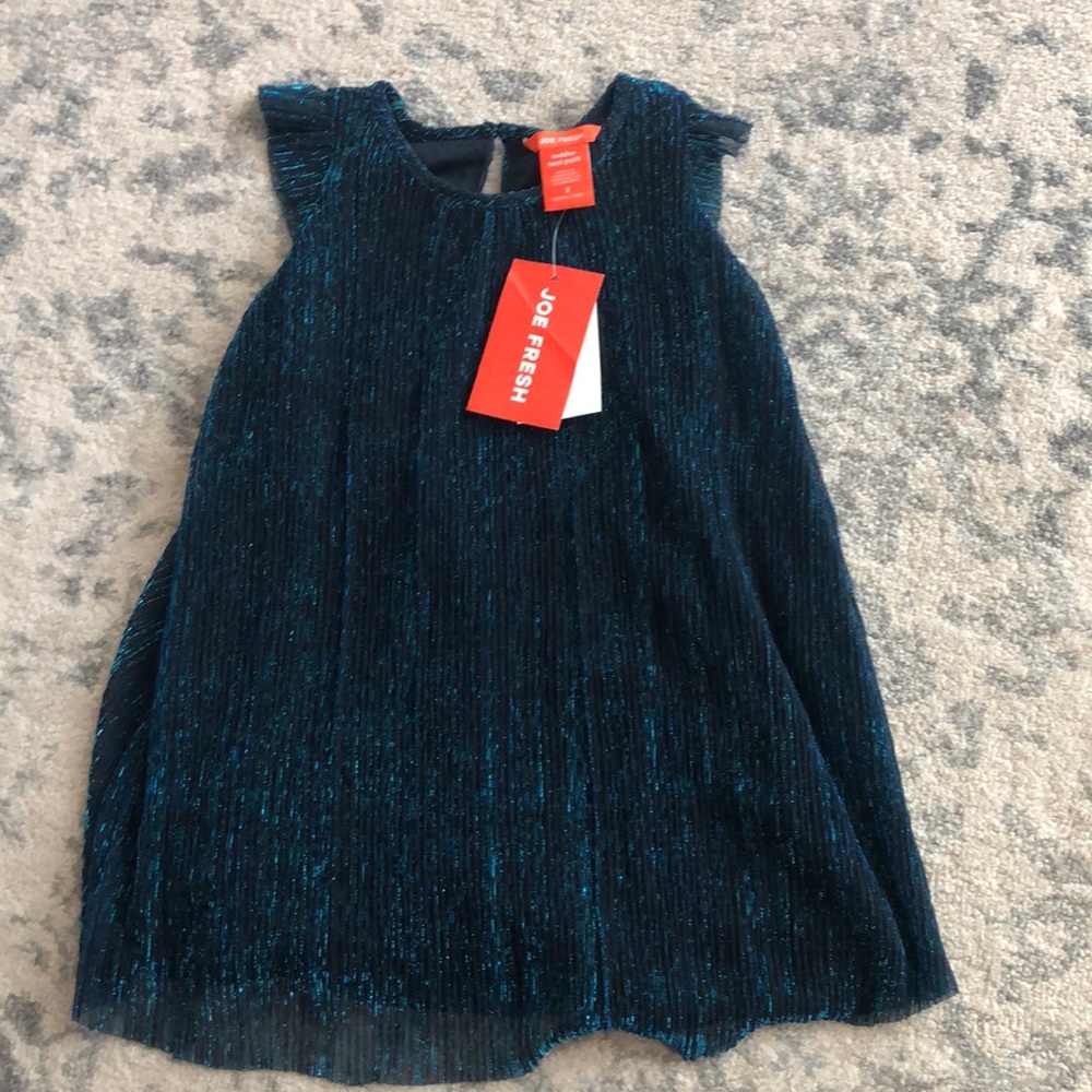 Joe Fresh Shiny Blue Toddler Dress